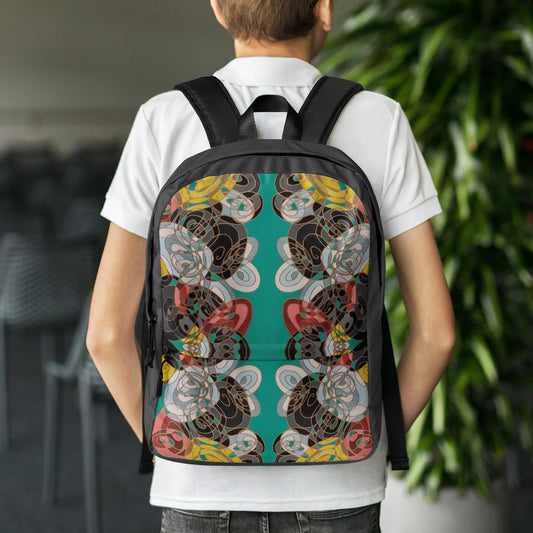 Red and Yellow, Black and White Backpack