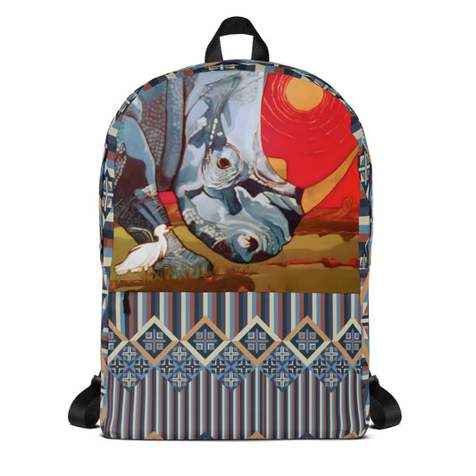 Blue Rhinoceros Backpack