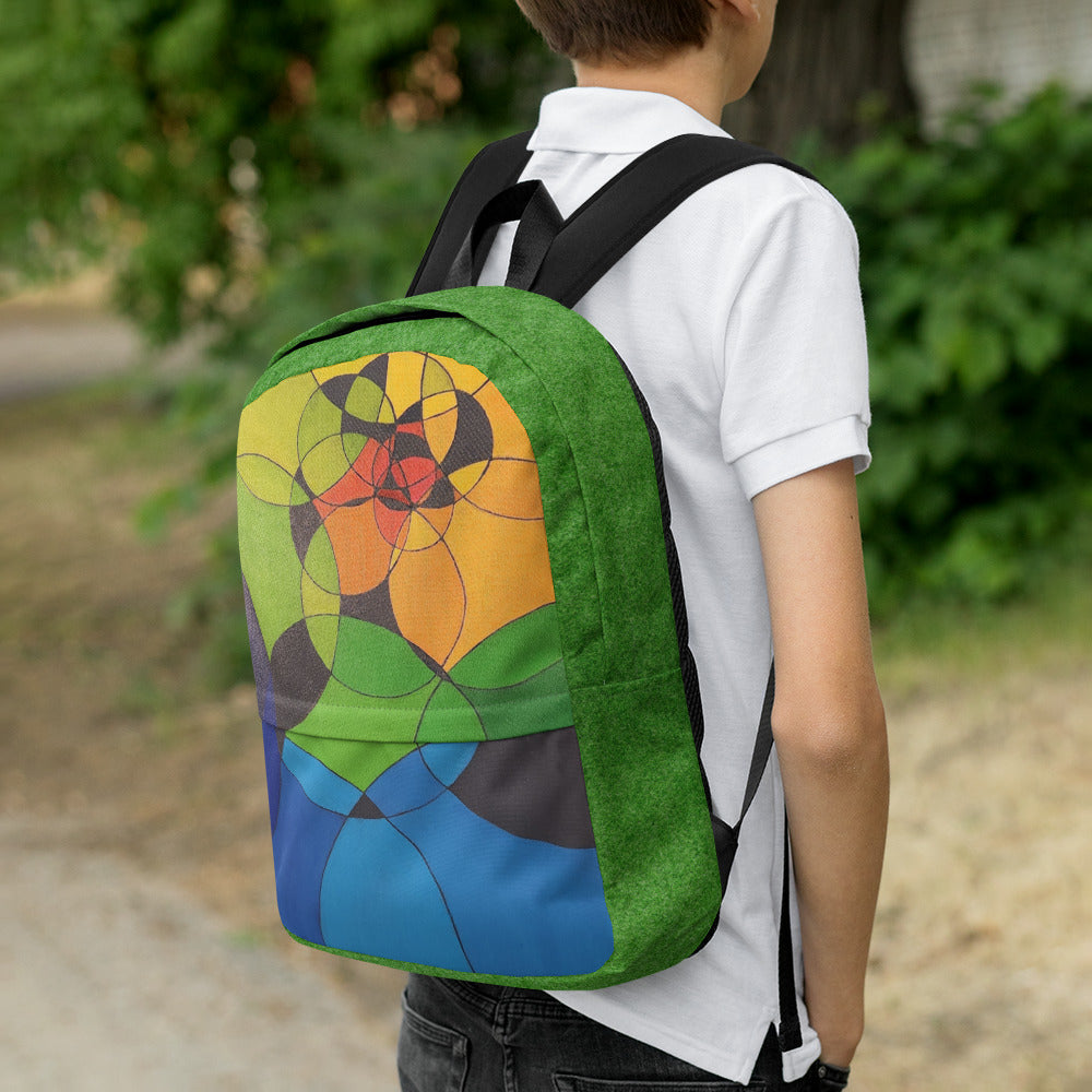 Spiral Circles in Rainbow Backpack