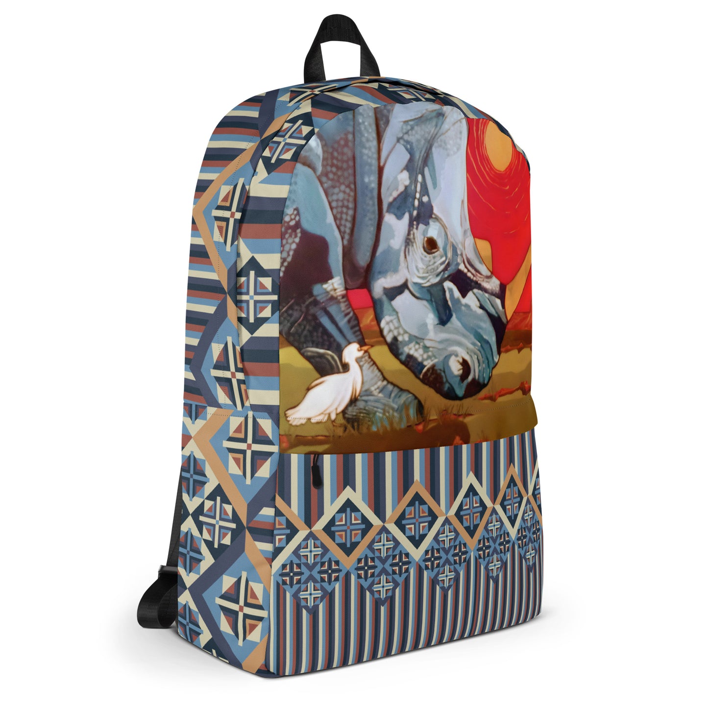 Blue Rhinoceros Backpack