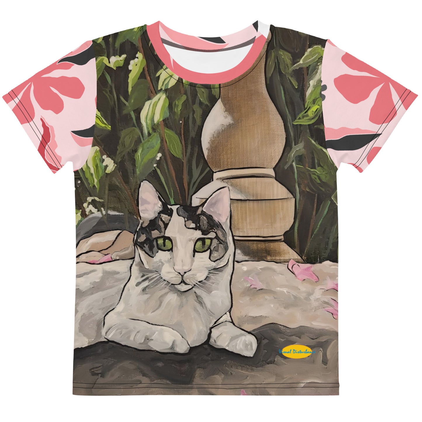 Sweet Pea in the Garden (Flowers) Kids crew neck t-shirt