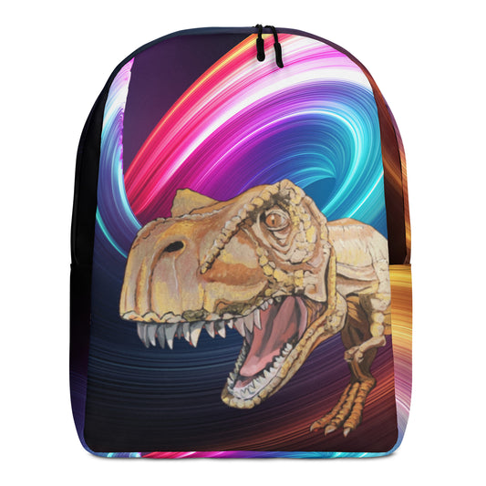 T-Rex in Gold Time Travel Minimalist Backpack