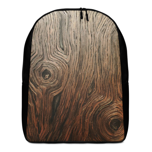 Wood Grain in Bronze Minimalist Backpack
