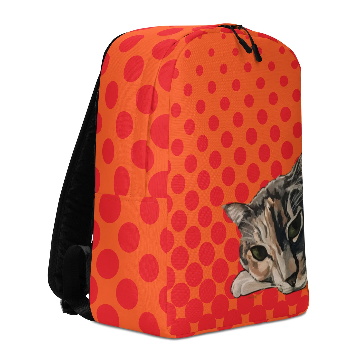 Calico Cat in Orange Minimalist Backpack