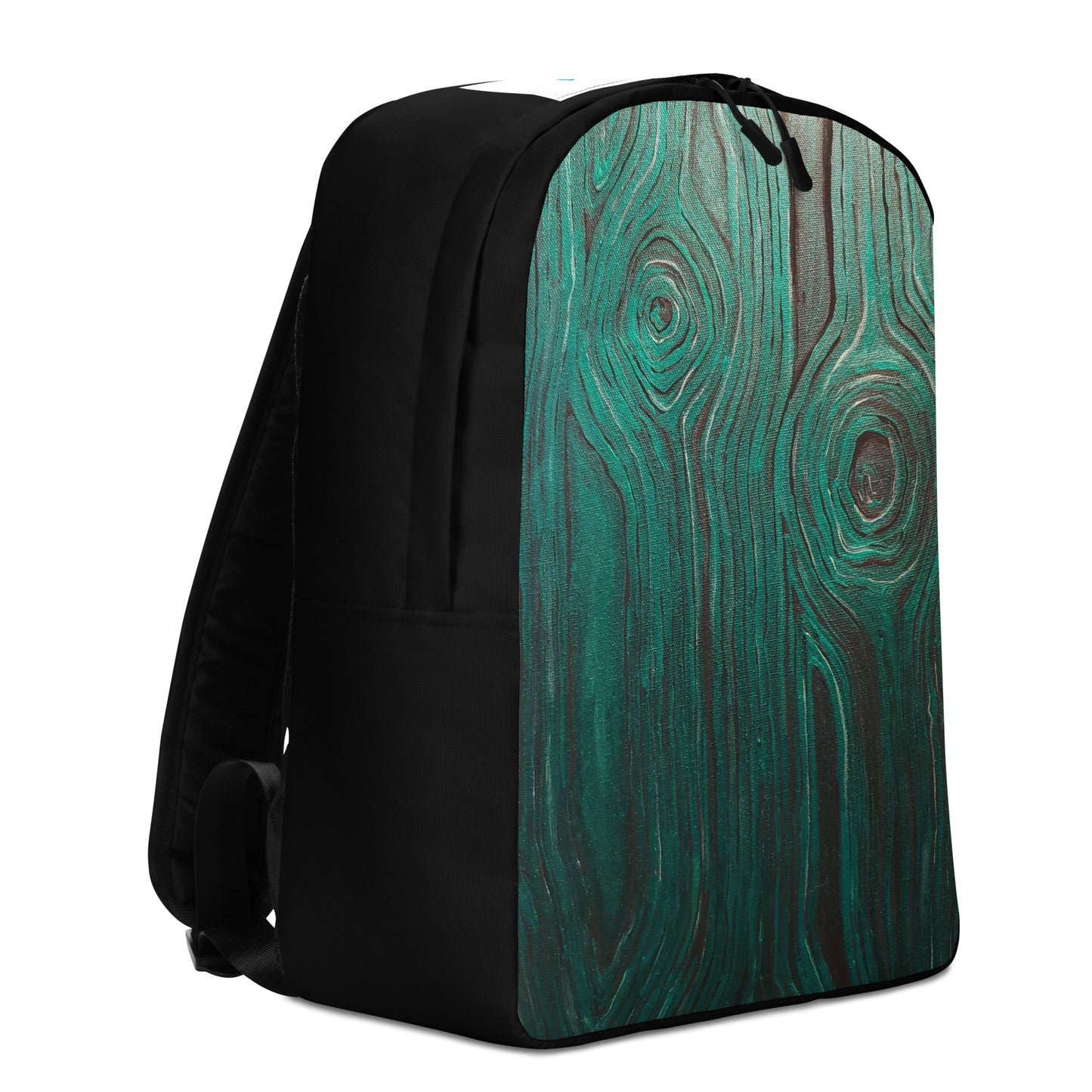 Wood Grain in Green Minimalist Backpack