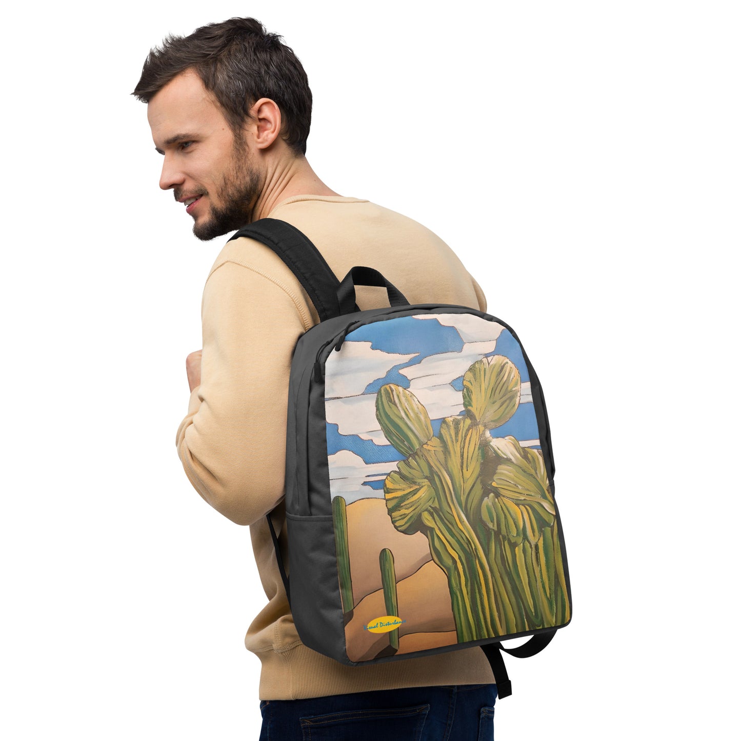 Crested Saguaro Cactus Minimalist Backpack