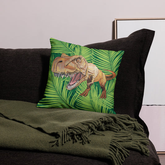 T-Rex in Gold Premium Pillow Case