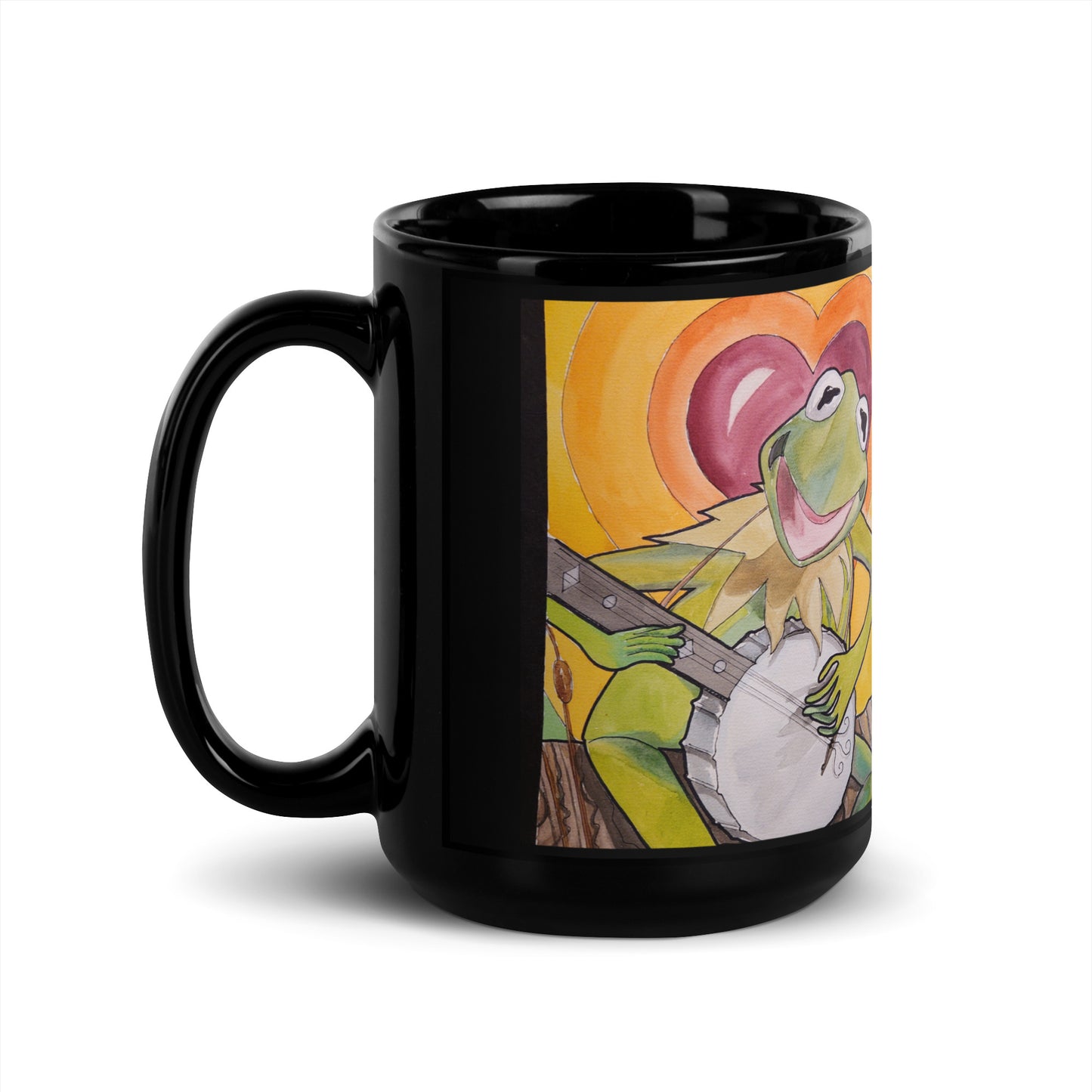 Kermit the FrogBlack Glossy Mug