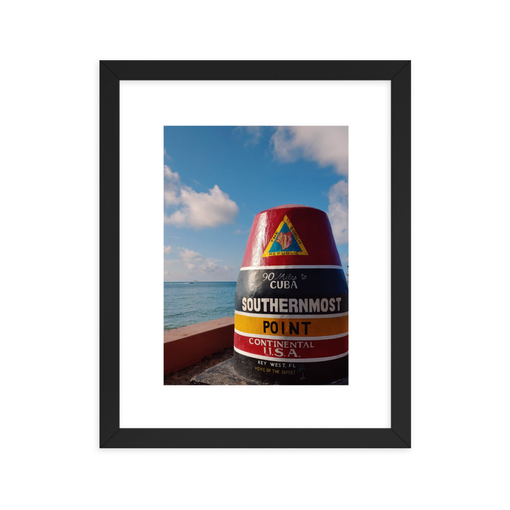 Southernmost Point Framed poster