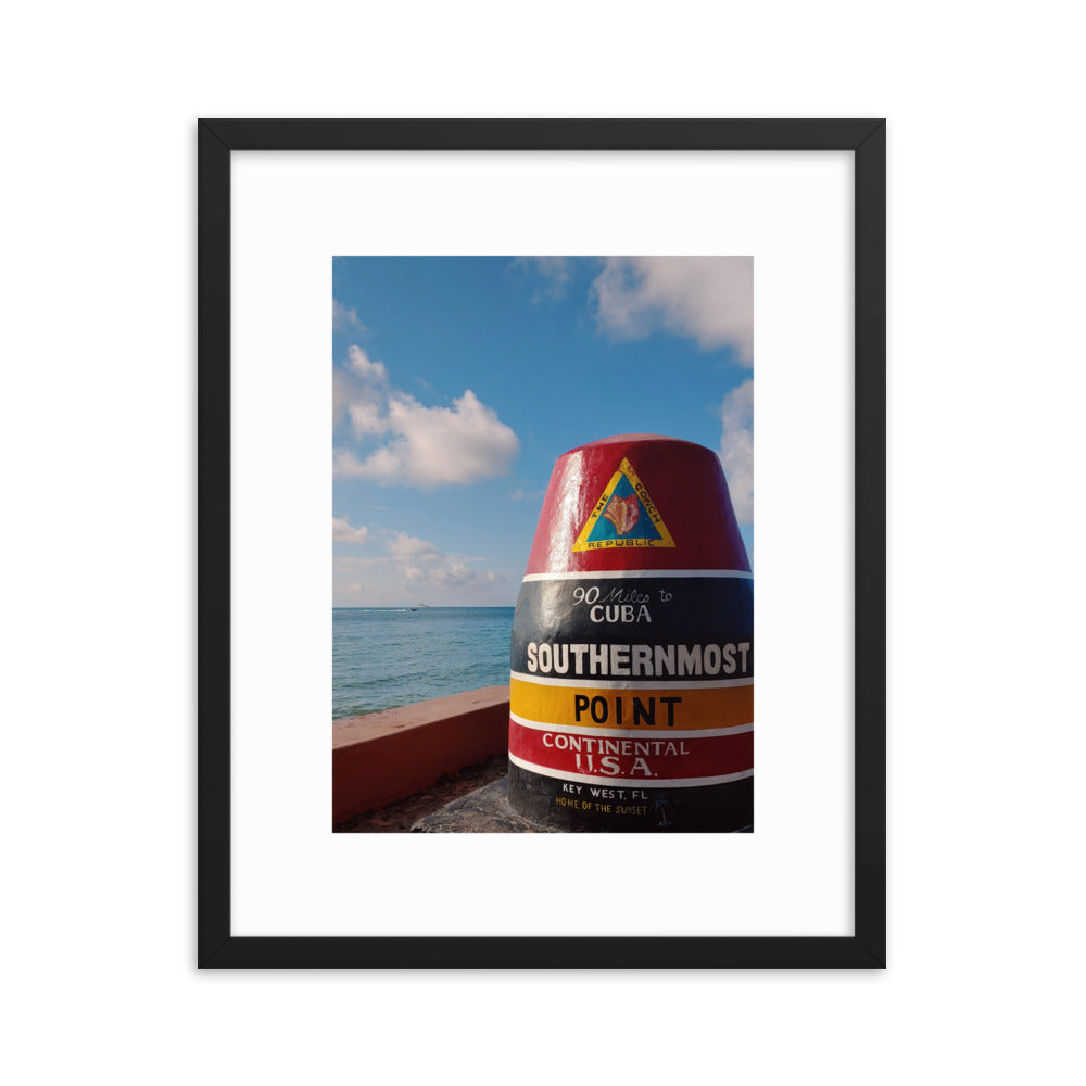 Southernmost Point Framed poster