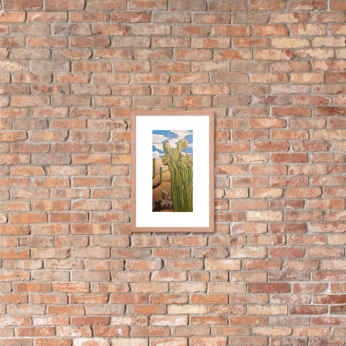 Crested Saguaro Cactus Framed poster
