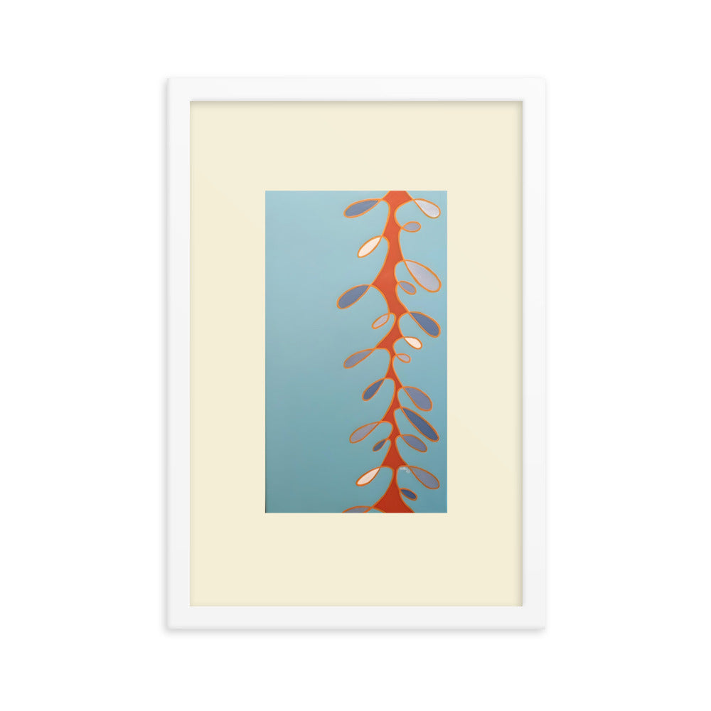 Sea Dragon in Blue and Orange Framed poster