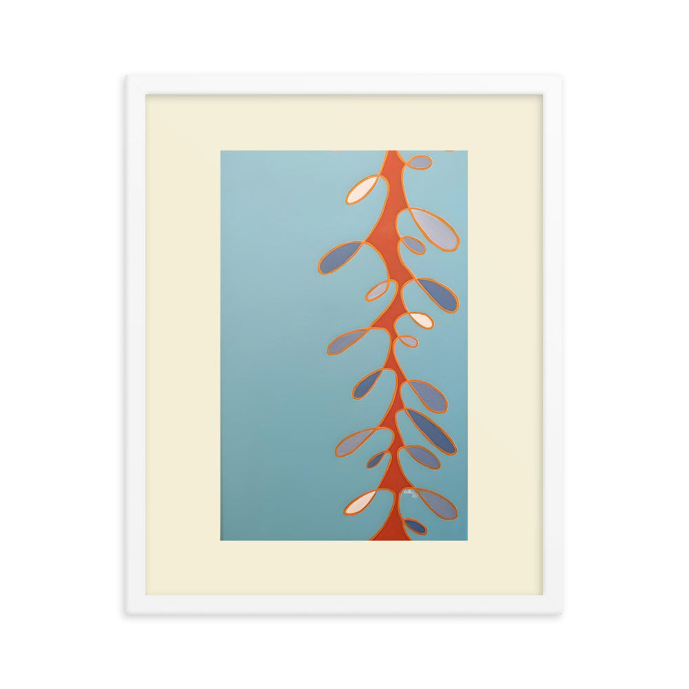 Sea Dragon in Blue and Orange Framed poster