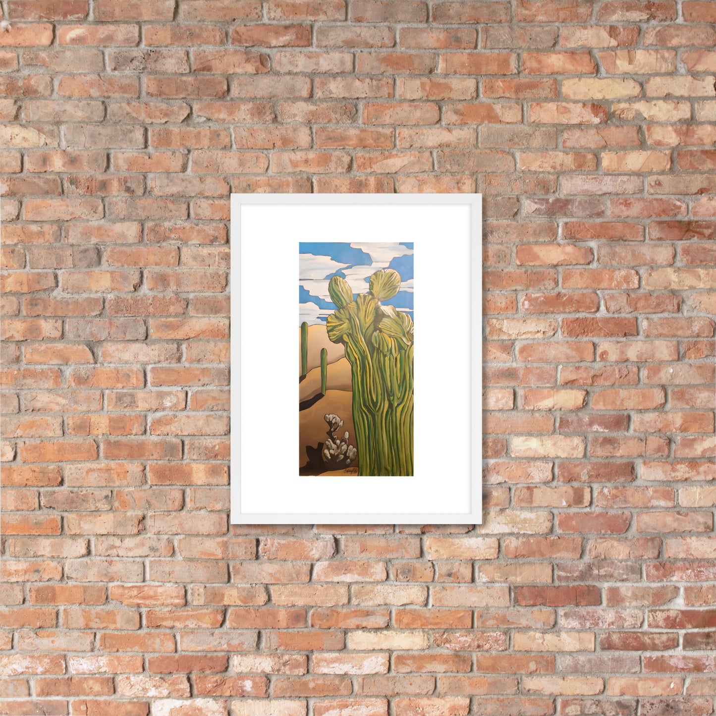 Crested Saguaro Cactus Framed poster
