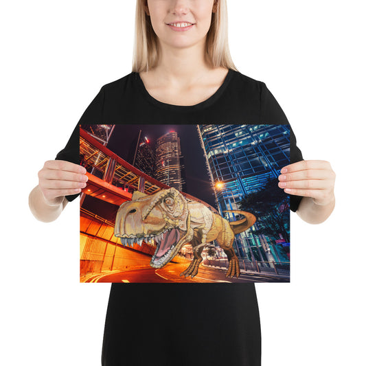 T-Rex in the City Poster