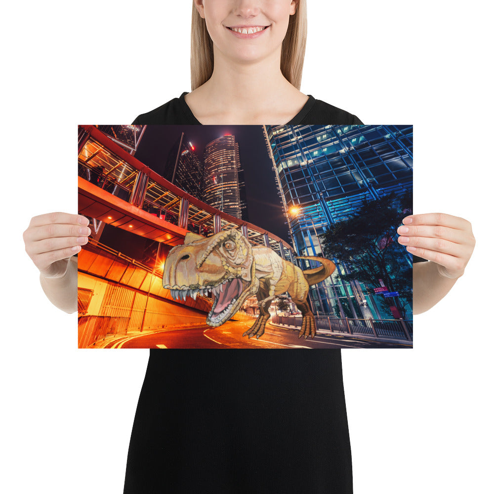 T-Rex in the City Poster