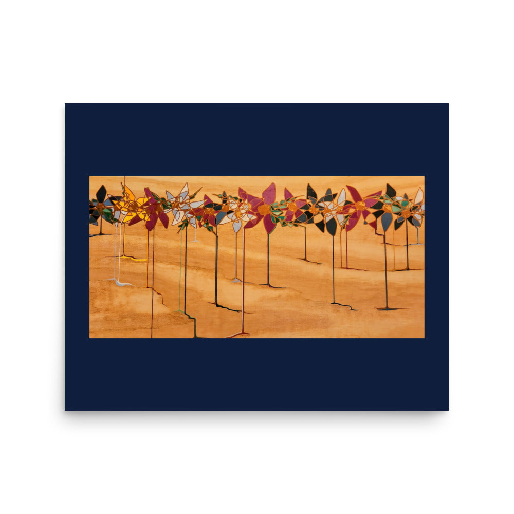 Flowers on Wood Poster
