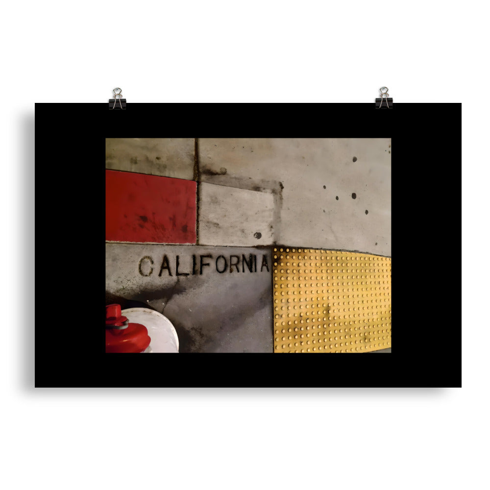 California Sidewalk Poster