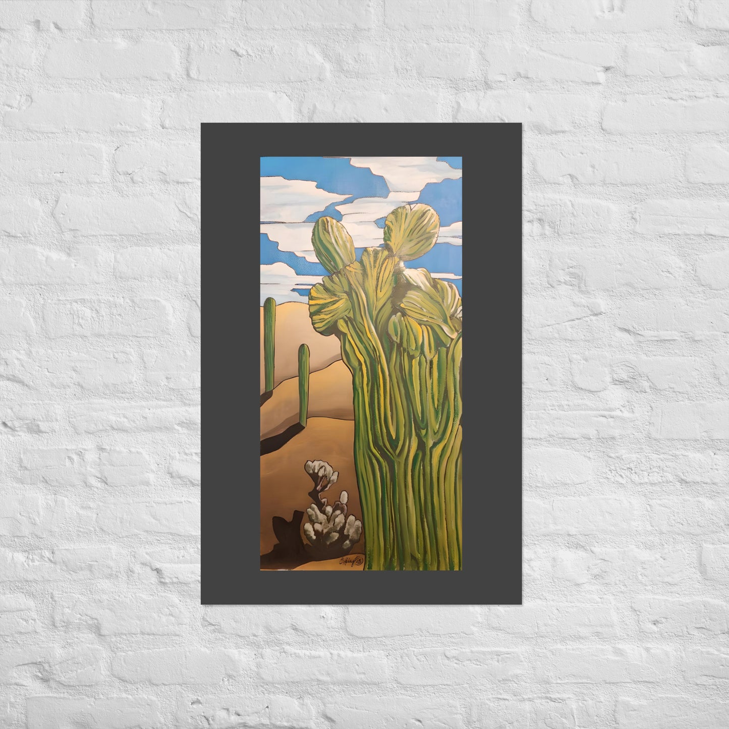 Crested Saguaro Cactus Poster