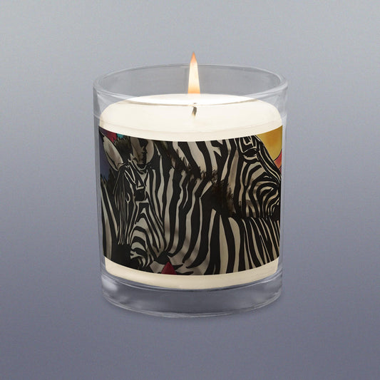 Zebras in the Sun Glass jar soy wax candle