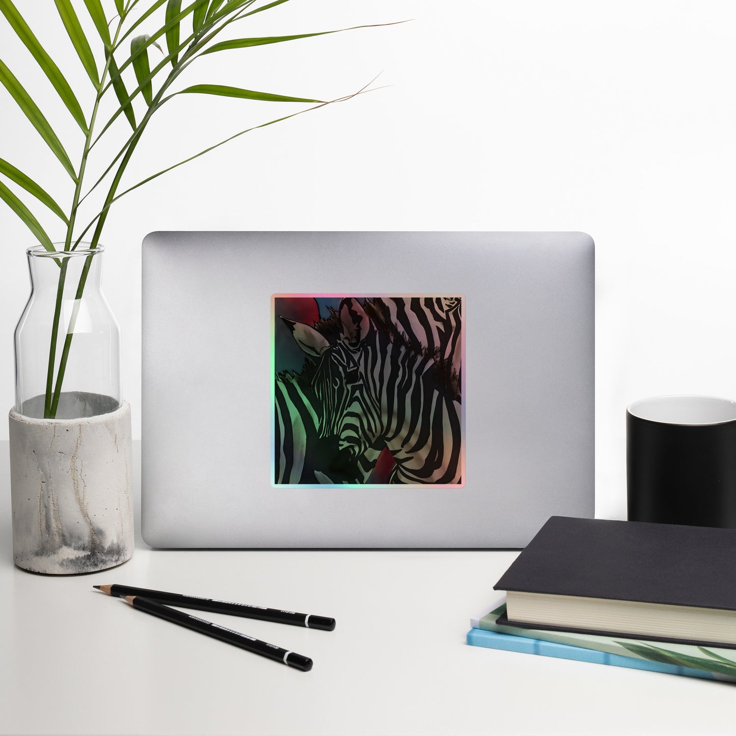 Zebras in the Sun Holographic stickers