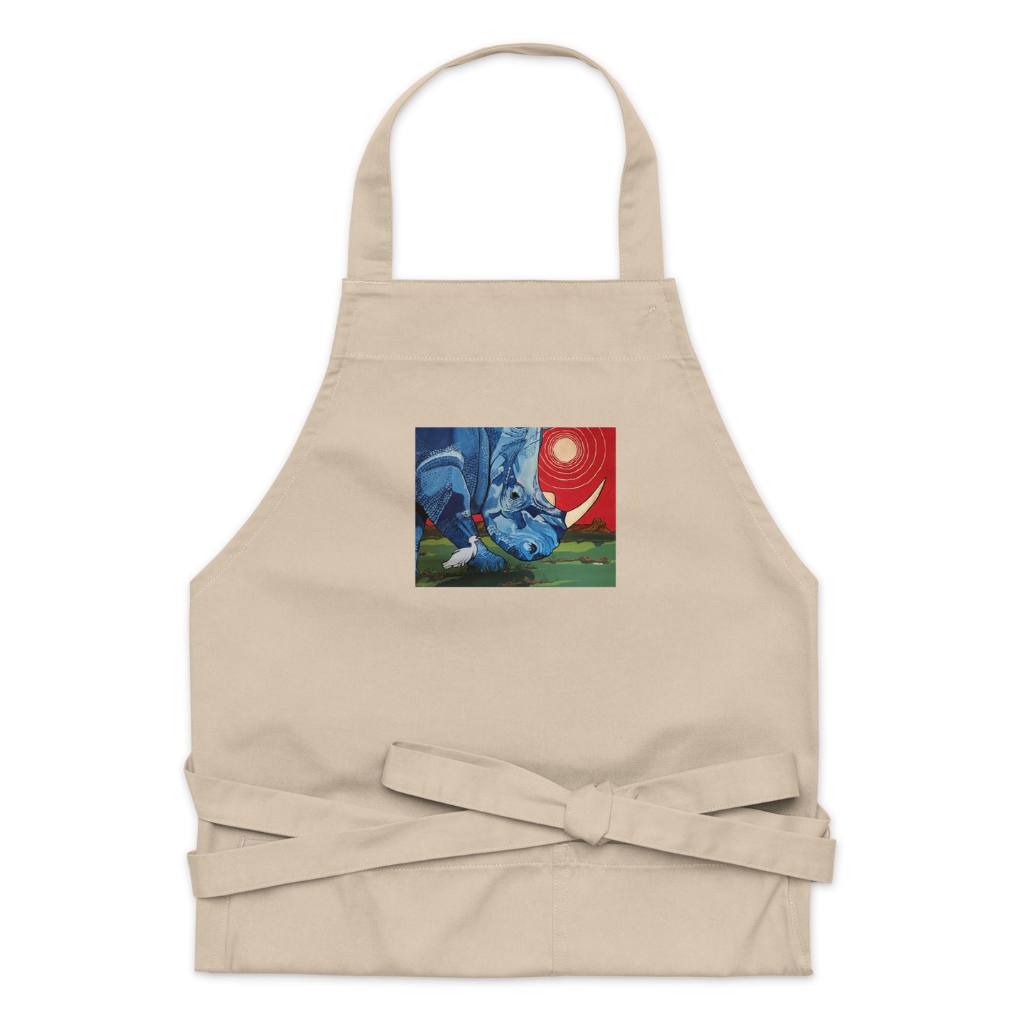 Blue Rhinoceros Organic cotton apron