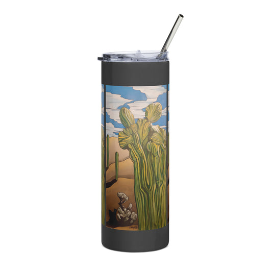 Crested Saguaro Cactus Stainless steel tumbler