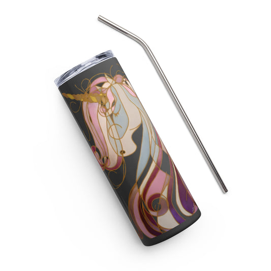 Unicorn In Gold Stainless steel tumbler