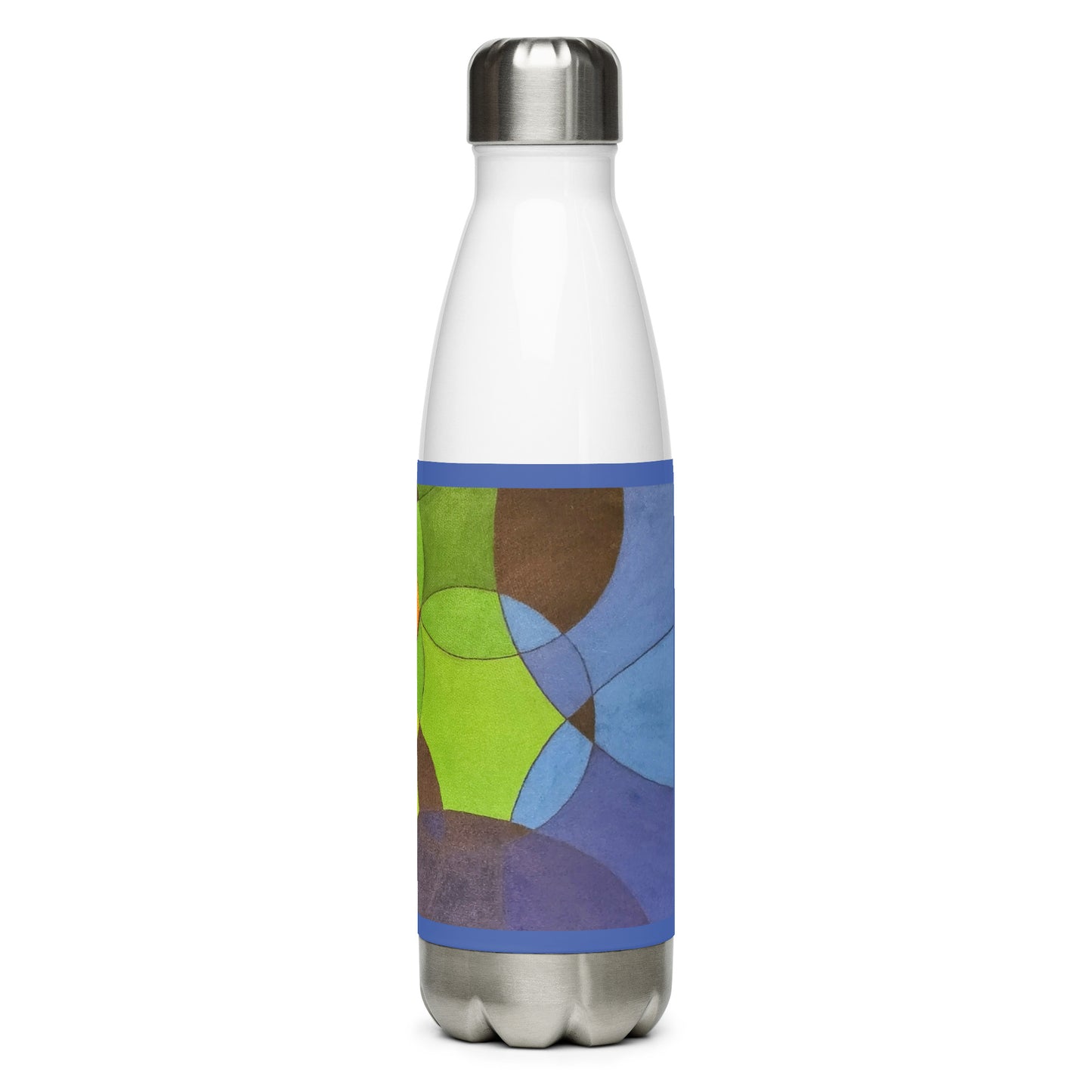 Spiral Circles in Rainbow Stainless steel water bottle