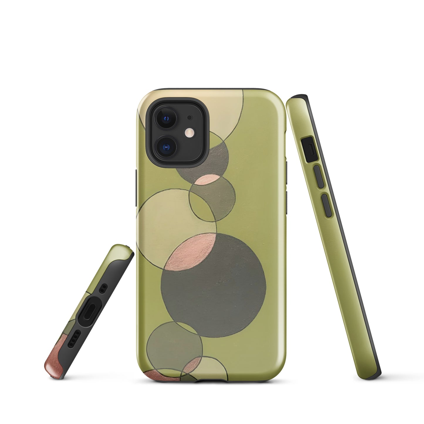 Circles in Green and Bronze Tough Case for iPhone®