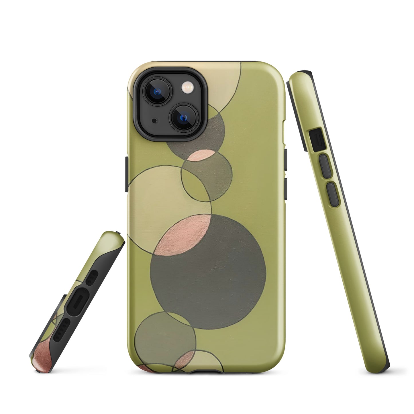 Circles in Green and Bronze Tough Case for iPhone®