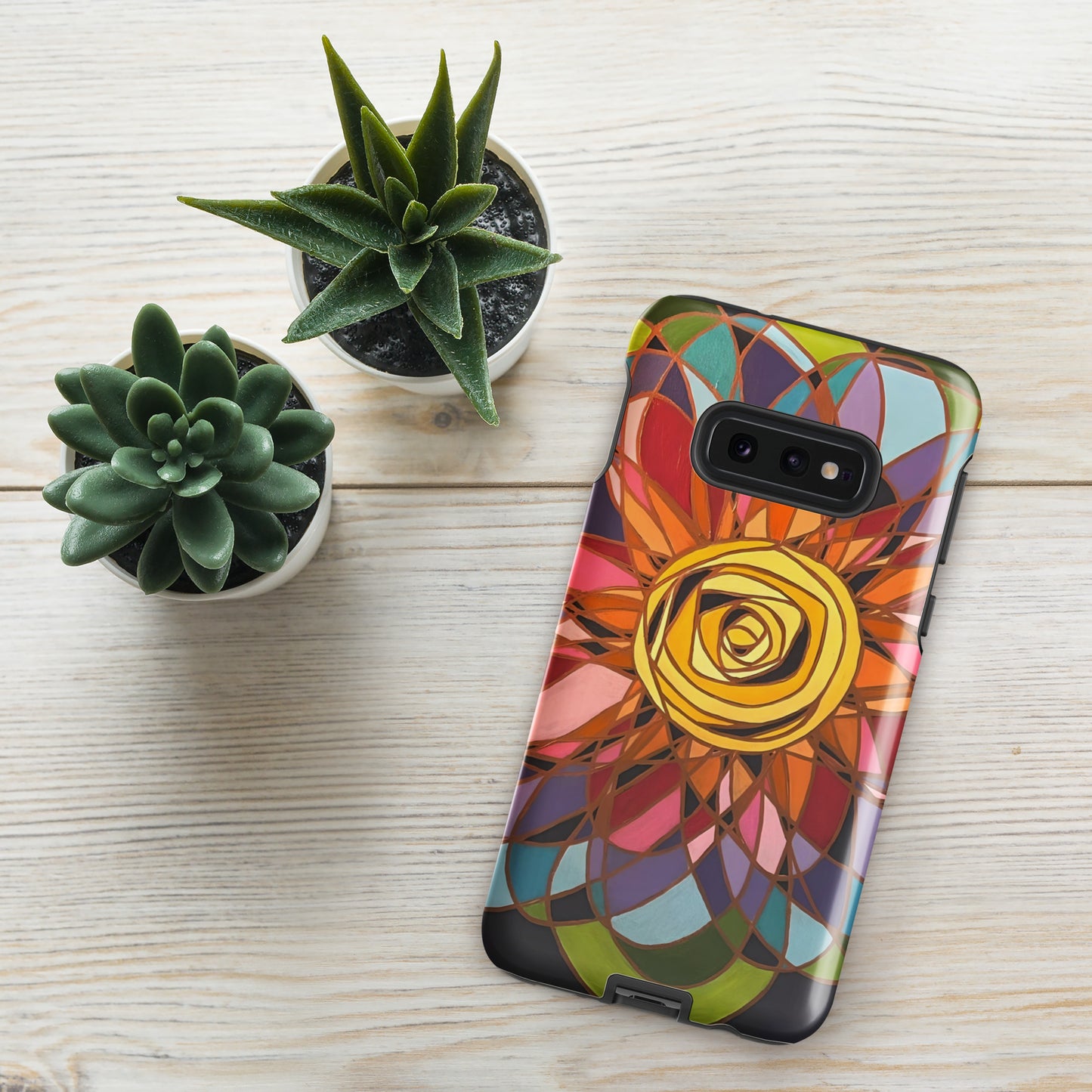 Swirl Flower in Rainbow Tough case for Samsung®