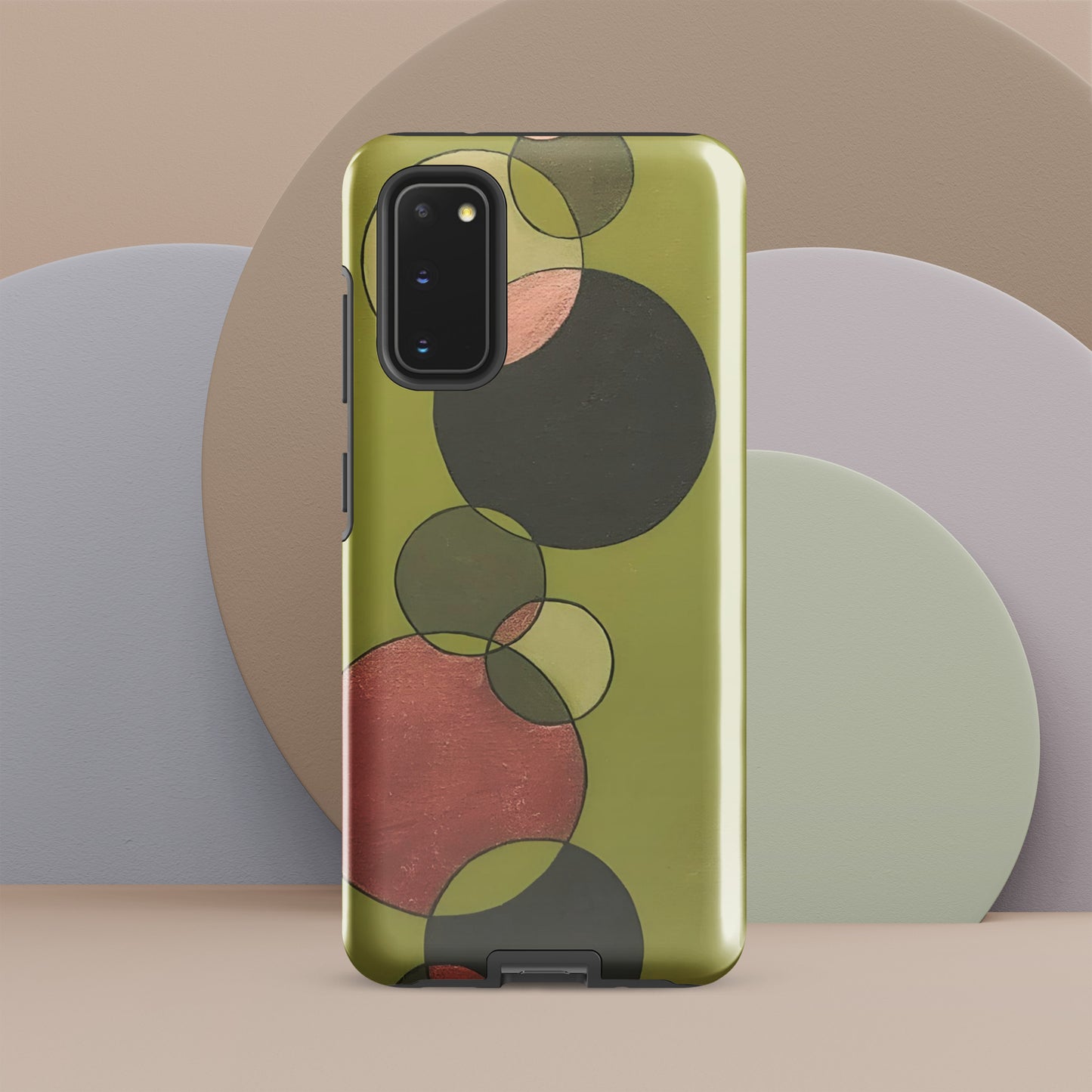 Circles in Green and Bronze Tough case for Samsung®