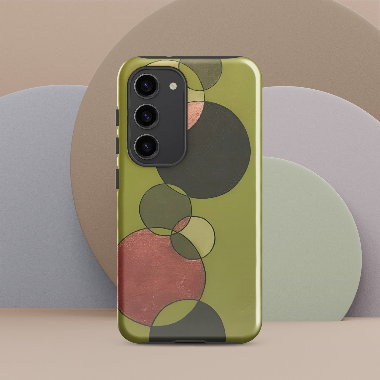 Circles in Green and Bronze Tough case for Samsung®