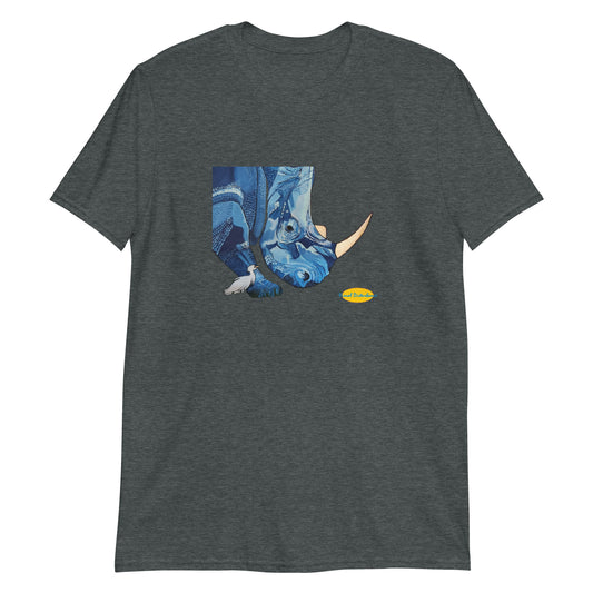 Blue Rhinoceros Short-Sleeve Unisex T-Shirt