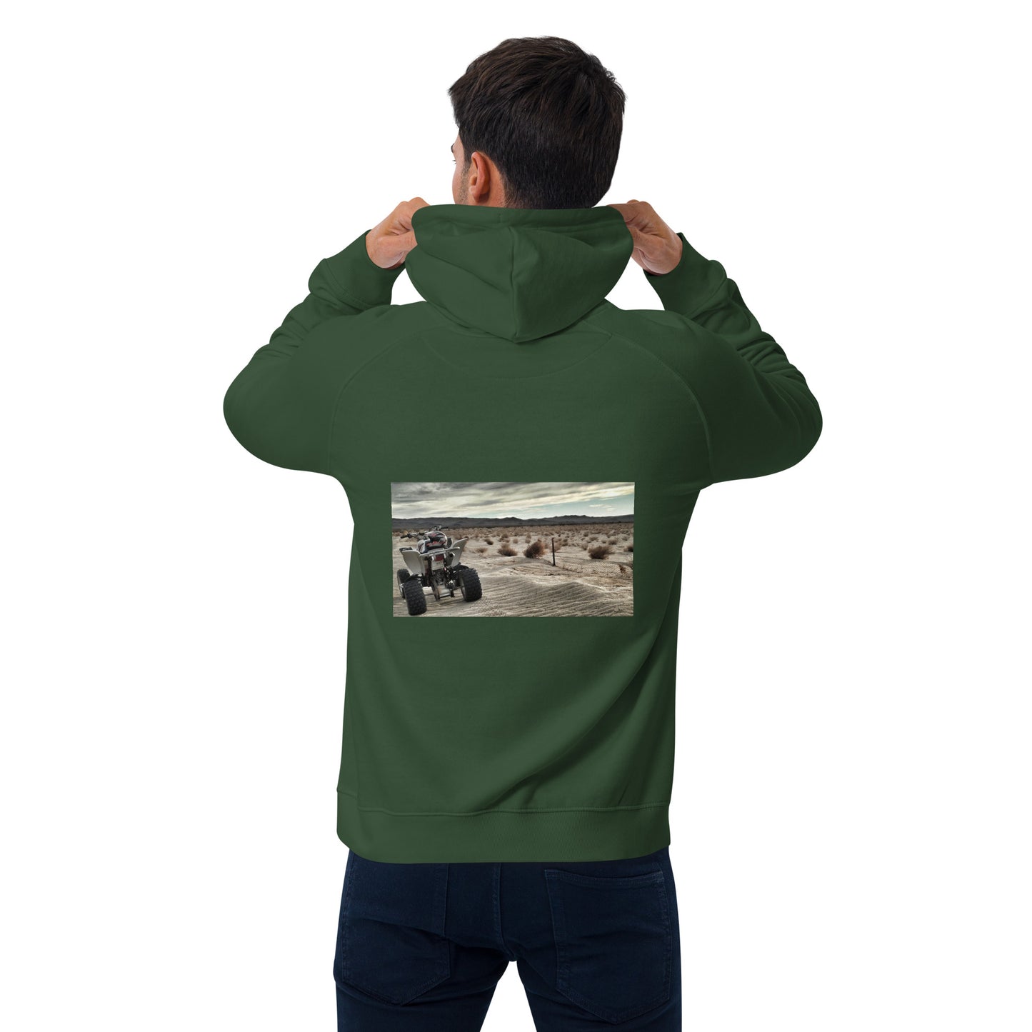 Quad Ride Unisex eco raglan hoodie
