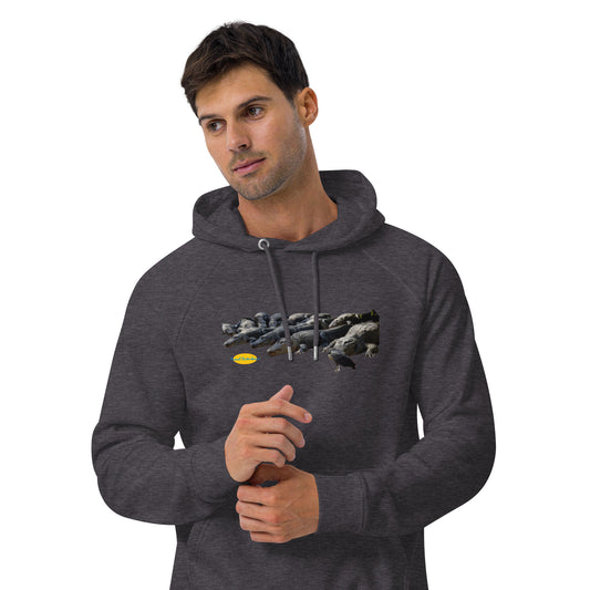 A Vulture and Alligators Unisex eco raglan hoodie