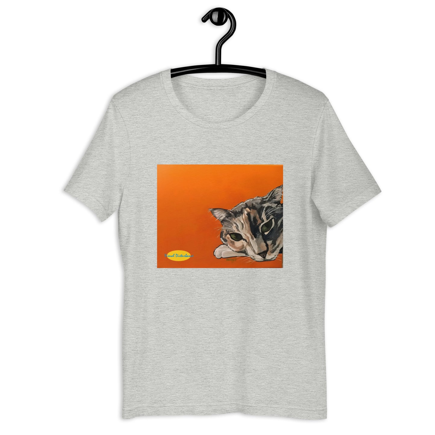 Calico Cat on Orange Unisex t-shirt