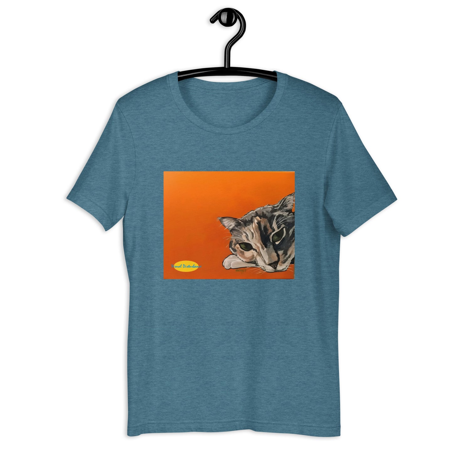 Calico Cat on Orange Unisex t-shirt