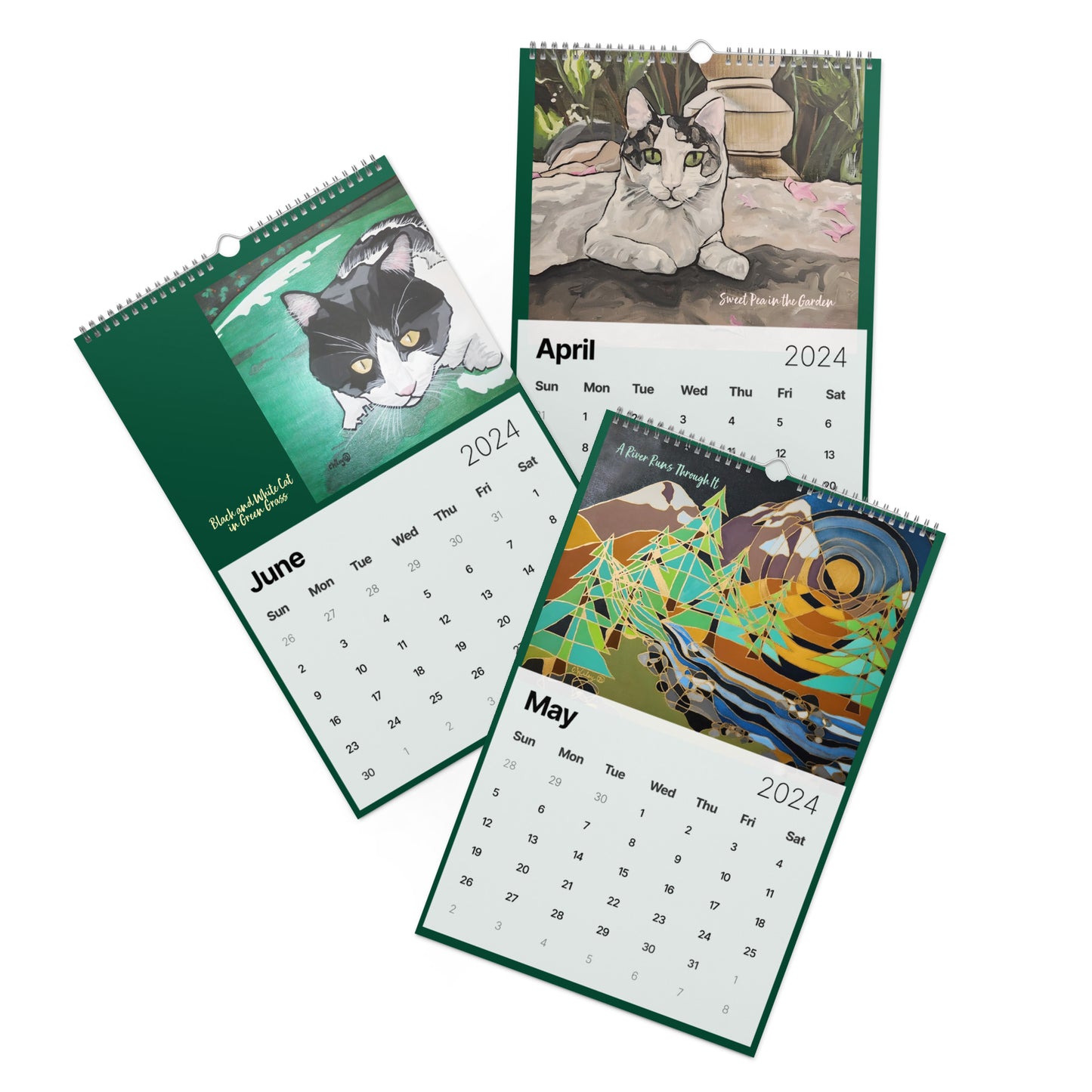 Beautifully Disordered Animal and Landscape Wall calendar (2024)