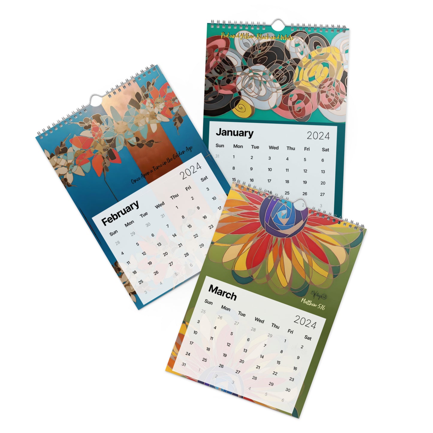 Beautifully Disordered Flower Wall calendar (2024)