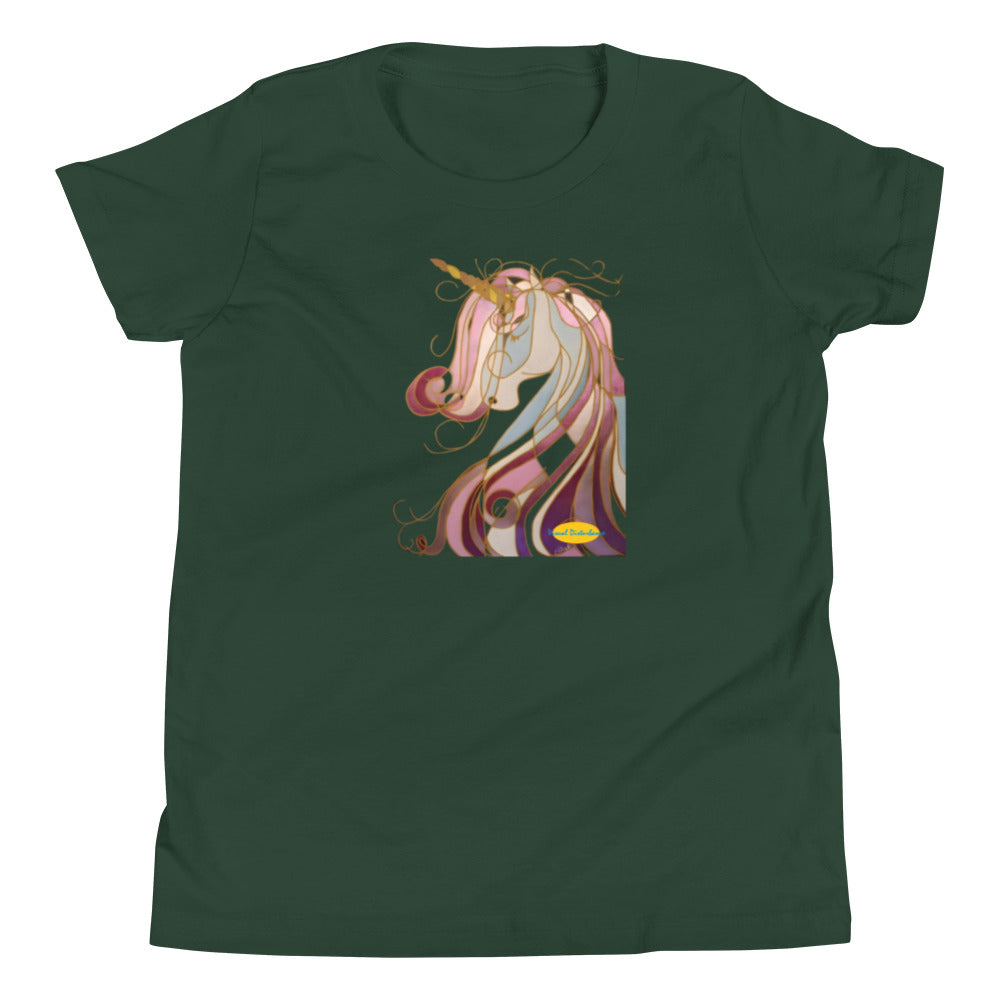 Unicorn in Gold Youth Short Sleeve T-Shirt